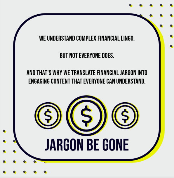 financial services copywriting jargon be gone