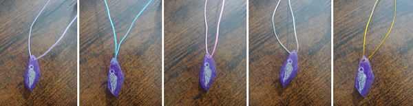epoxy resin necklace elastic band different color chains