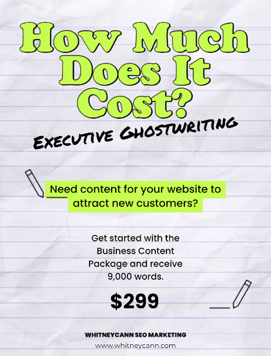 executive ghostwriting how much does it cost